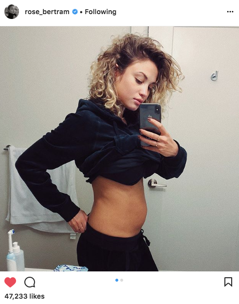 Rose Bertram is pregnant on Vogue cover