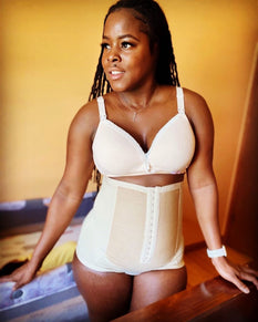 serony Postpartum Waist Trainer Adjustable High Compression Slimming Corset  Belly Modeling Strap Party Female Fat Burning Corset Shapewear Skin Color M  