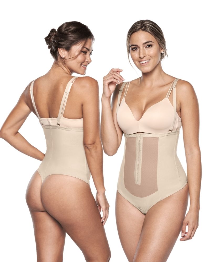 Body Suit For Women Posture Corrector 3-Row Hooks Belly Flattener