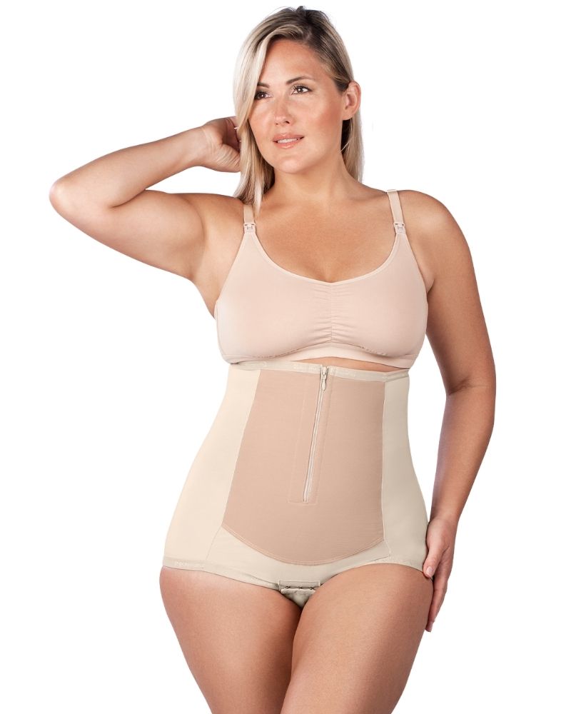Bodyshaper For Women Tummy Control Breast Support Side Zipper Long