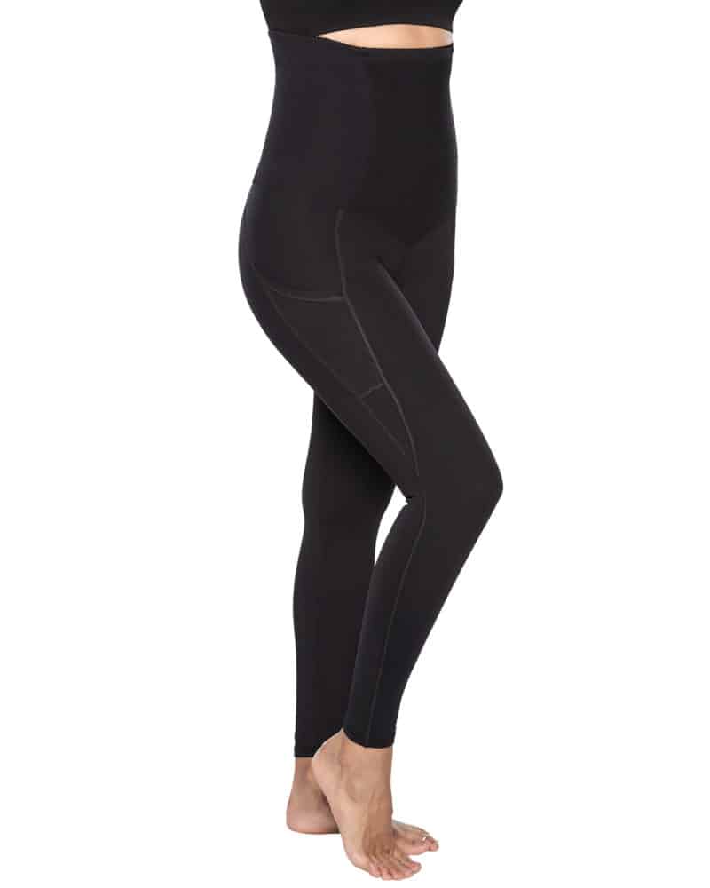 MOTHERS ESSENTIALS Postpartum High Waist Tummy Compression Control Slimming  Leggings (XSmall, Black) at  Women's Clothing store