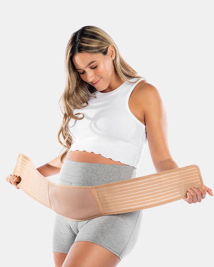 Pregnant postpartum Corset belly belt Maternity pregnancy support belly  band prenatal care athletic bandage girdle (XXL, White)