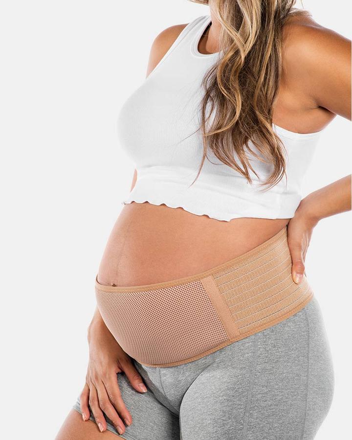 Bellefit Pregnancy Belt Maternity Lower Back Support Prenatal Belly Band, Infant Girl's, Beige